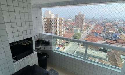 Apartamento na Ocian, 2 dormitórios, terraço gourmet, confira na imobiliária em Praia Grande.