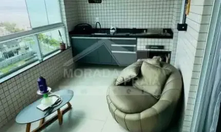 Apartamento VISTA MAR na Vila Mirim, 2 dormitórios, sacada, lazer, confira em Praia Grande.