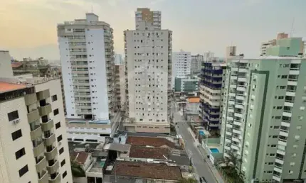 Apartamento alto padrão e vista mar na aviação, 3 suítes, lazer, confira em praia grande.