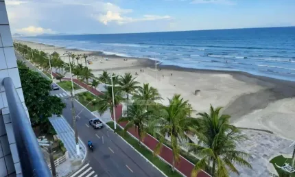 Apartamento FRENTE AO MAR e MOBILIADO no Solemar, 3 Dormitórios, Só na Imobiliária em Praia Grande.
