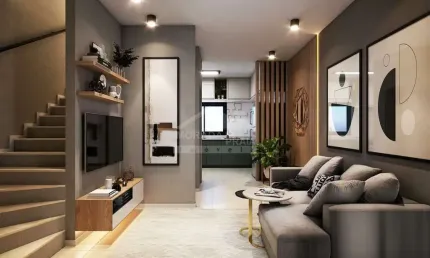 Triplex em condomínio no canto do forte - praia grande!!!