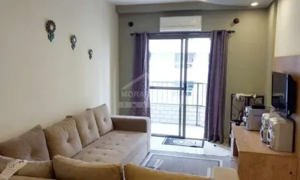 Apartamento vista ao mar, 2 dormitórios, sacada, elevador, confira na imobiliária em praia grande.