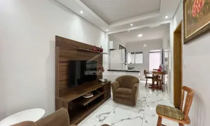 Casa em Condomínio Fechado na Ocian, 2 dormitórios, 1 vaga, confira em Praia Grande.