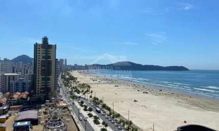 Apartamento de FRENTE AO MAR na Aviação, 3 suítes, terraço gourmet, lazer, confira em Praia Grande.