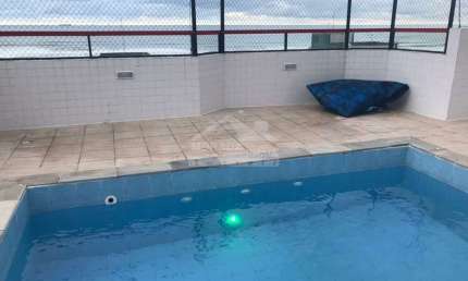 Cobertura de 3 suítes, piscina e vista mar na Guilhermina com 347 m² de área útil