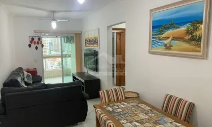 Apartamento de 2 dormitorios sacada gormet, vista p/ mar, aviação, praia grande, sp.
