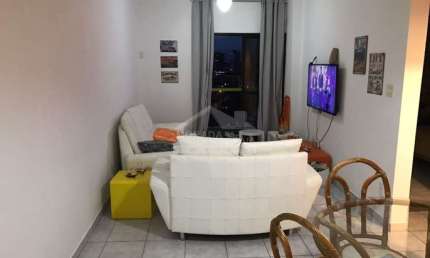 Apartamento MOBILIADO e VISTA LIVRE no FORTE, 2 dormitórios, sacada, confira em Praia Grande.