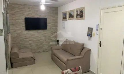 Apartamento de 1 Dormitório, mobiliado, no Canto do Forte a 50 metros da Praia.