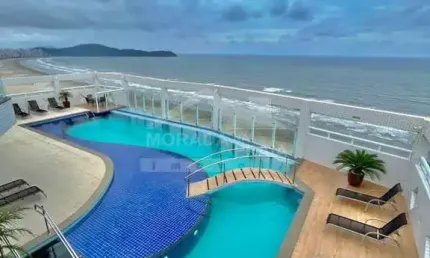 Apartamento de frente mar no aviação, 2 suítes, terraço gourmet, 2 vagas, lazer, só em praia grande.