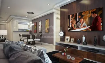 Apartamento na aviação, 2 dormitórios, lazer, 200 metros mar, confira em praia grande.