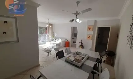 Amplo apto com sacada localizado na enseada guarujá