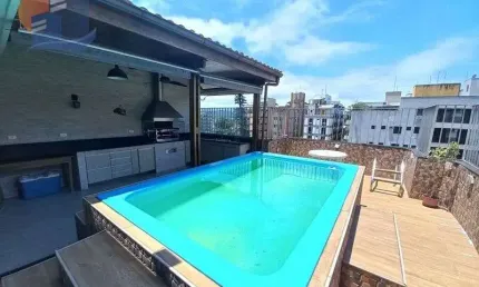 Cobertura Excelente de Frente/Terraço com área Gourmet e Piscina!