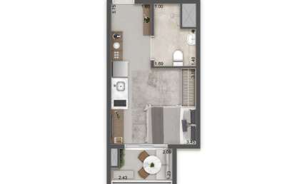 Apartamento com 1 quarto à venda na Vila Primavera, São Paulo , 26 m2 por R$ 372.340