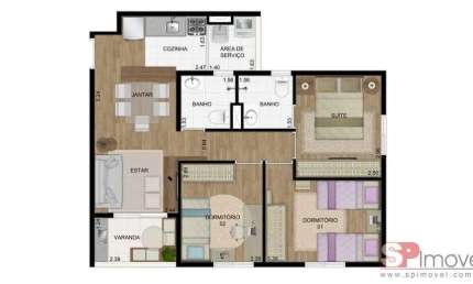Apartamento com 2 quartos à venda no Parque Edu Chaves, São Paulo , 58 m2 por R$ 405.000