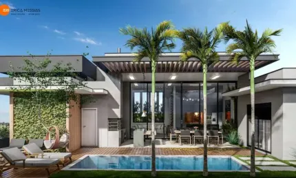 Casa 03 dormitórios de alto padrão no projeto à venda em Atibaia SP