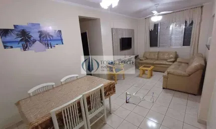 Apartamento com 2 dormitorios 1 vaga , mobiliado ma tupi praia grande