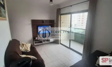 Apartamento com 1 dormitorio 1 vaga , Varanda , na Tupi Praia Grande