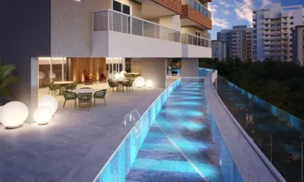 Apartamento com 2 quartos à venda no Estuário, Santos 