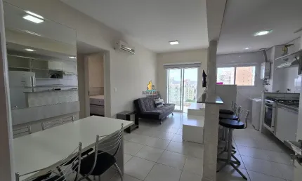 GONZAGA – LOCAÇÃO – 1 DORM FINAMENTE DECORADO – LAZER - SERVIÇOS