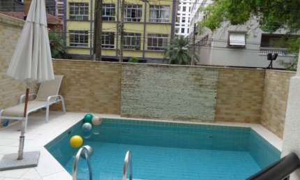 GONZAGA-LOCAÇÃO--  3 DORM  1 SUITE  - 130AU– VARANDA AMPLA- 2 VAGAS - COM LAZER