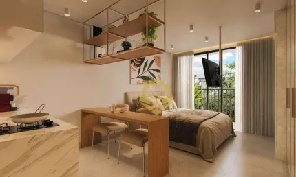 Studio com 1 dormitório à venda, 25 m² por r$ 378.646,00 - alto da rua xv - curitiba/pr