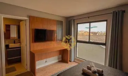 Studio moderno e completo para locação – conforto, segurança e praticidade -com 1 dormitório para alugar, 27 m² por r$ 2.200/mês - atuba - curitiba/pr