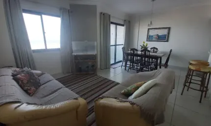 100% frente mar impecável com 2 dormitórios 1 suíte com varanda