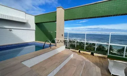 Cobertura pé na areia 4 dormitórios sendo 2 suítes à venda, 358 m² por R$ 5.600.000 - Riviera de São Lourenço - Bertioga/SP
