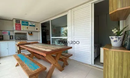 Apartamento à 50m da praia 4 dormitórios sendo 3 suítes à venda, 138 m² por r$ 3.700.000 - riviera de são lourenço - bertioga/sp