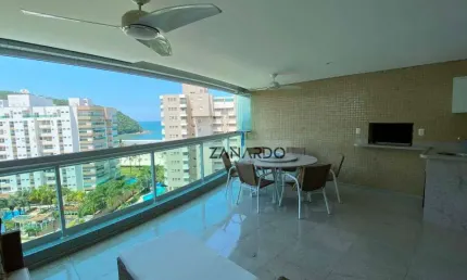 Apartamento alto padrão vista mar à 50m da praia, 3 dormitórios sendo 2 suíte à venda, 147 m² por R$ 3.800.000 - Riviera de São Lourenço - Bertioga/SP