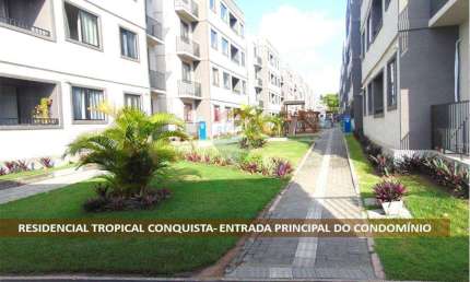 Apartamento no Condomínio Tropical Conquiste no Bairro do Cristo Redentor com 2 quartos, suíte e área de lazer completa