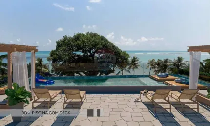 FLAT à venda, vista mar e pé na areia, Jardim Oceania, João Pessoa, PB