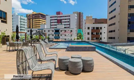 Apartamento à venda, mobiliado, 2 quartos, 77m², posição sul, em Manaíra, João Pessoa