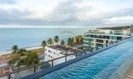 Flat à venda com 41m², pronto para rentabilizar,  com dois ambientes, no cabo branco, joão pessoa/pb.