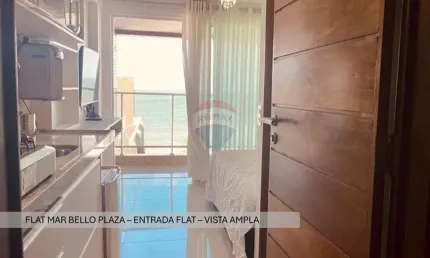 Flat à venda a 60m da praia e vista ampla  no edf. mar bello  - intermares, cabedelo