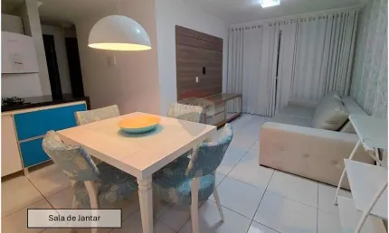 Apartamento mobiliado para alugar com 3 quartos no Bessa - João Pessoa PB