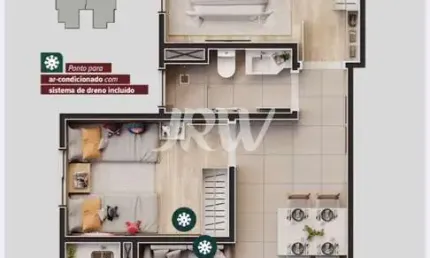LANÇAMENTO APARTAMENTO A VENDA NO CONDOMÍNIO SPAZIO ITÁLIA CIDADE DE INDAIATUBA PRÓXIMO AO DECO E O COLÉGIO RENOVAÇÃO  Áreas privativas : 59,50m e 63,