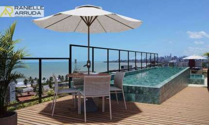 Flat com 2 dormitórios à venda, 62 m² por R$ 649.192,14 - Intermares - Cabedelo/PB