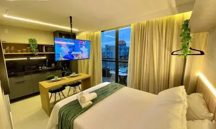 Apartamento com 1 dormitório à venda, 25 m² por r$ 380.000,00 - bessa - joão pessoa/pb