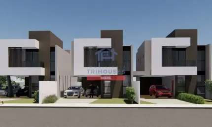 Sobrado novo de esquina à venda com tres quartos sendo uma suíte com closet, no bairro  Parque da F