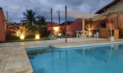 Casa para Venda em Itanhaém, Jardim Grandesp, 4 dormitórios, 1 suíte, 3 banheiros, 9 vagas