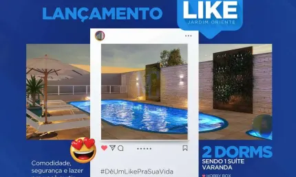 Like Jardim Oriente - 2 Dorms sendo 1 Suíte -  1 Vaga Coberta + Hobby box
