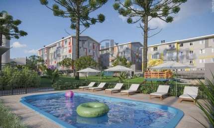 Apartamento com dois quartos e vaga livre e coberta, no Santa Cândida