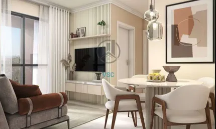 Oportunidade de comprar na planta no centro de pinhais, 2 quartos sendo uma suíte