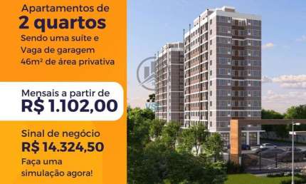 Oportunidade para garantir seu apartamento, 2 quartos sendo uma suíte com vaga de garagem