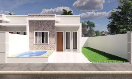 CASA 60M², NOVA DE ESQUINA COM PISCINA DA FINANCIAMENTO A 330 MIL, NO PRIMAVERA, ENTRE PRAIA DO PORTO E PRAIA DE ITAPOÃ.
