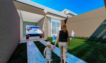 Casa com 3 quartos à venda na maria prosdocimo franceschi, vila nova, araucária, 61 m2 por r$ 450.000