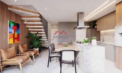 Casa em condomínio fechado com 3 quartos à venda na Rua Professora Rosa Saporski, Mercês, Curitiba, 188 m2 por R$ 1.876.900