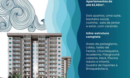 Apartamento com 2 quartos à venda na Rua Nilton Calmon, Centro, Lauro de Freitas, 53 m2 por R$ 355.200