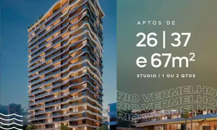 Apartamento com 1 quarto à venda na avenida cardeal da silva, rio vermelho, salvador, 26 m2 por r$ 470.000